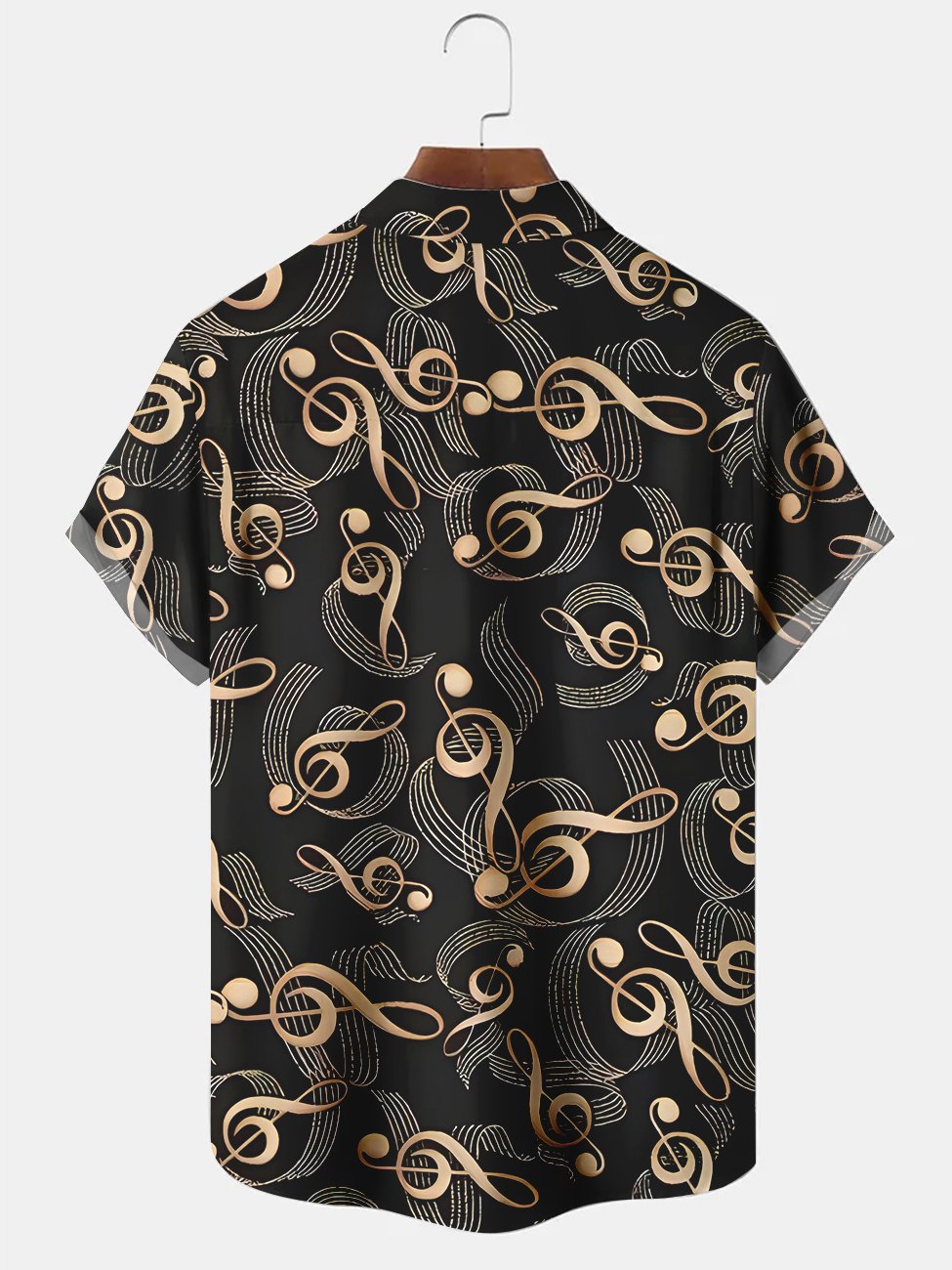 Alohadaddy Music Note Printed Casual Plus Size Shirts