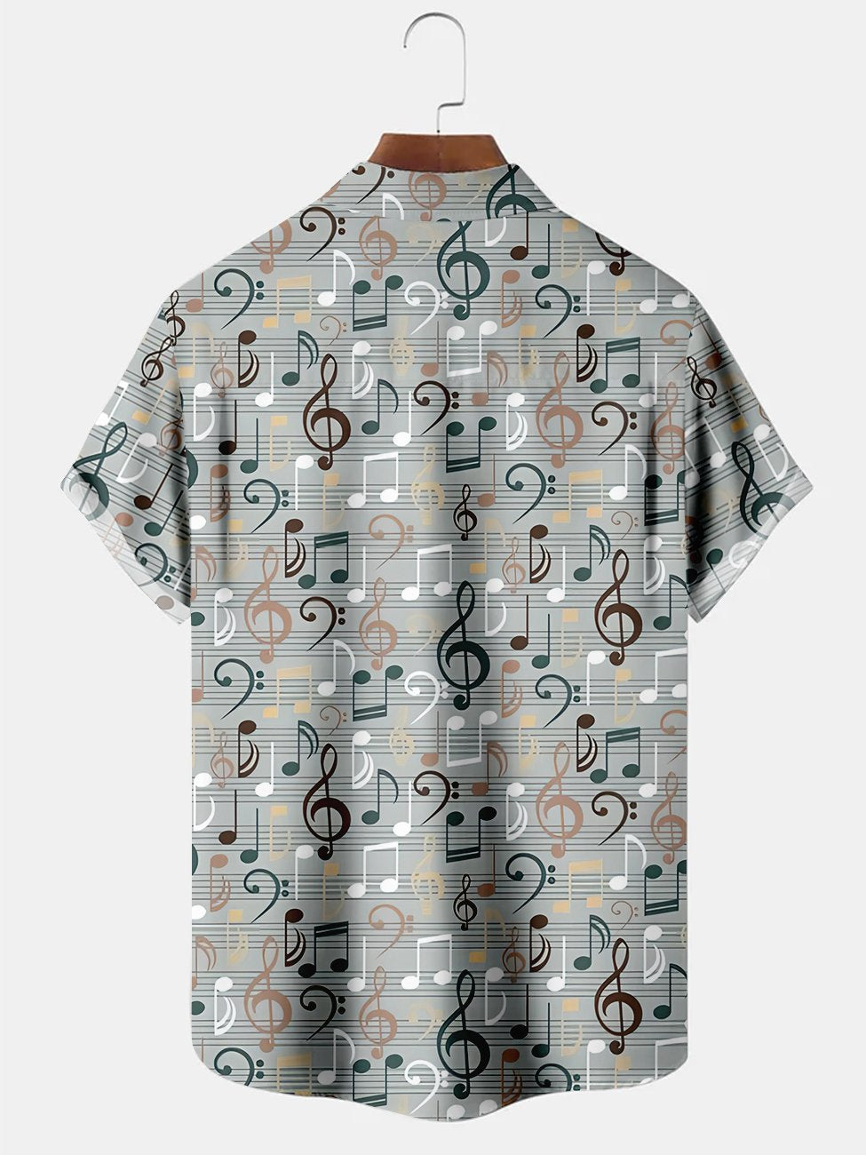 Alohadaddy Music Note Printed Casual Plus Size Shirts