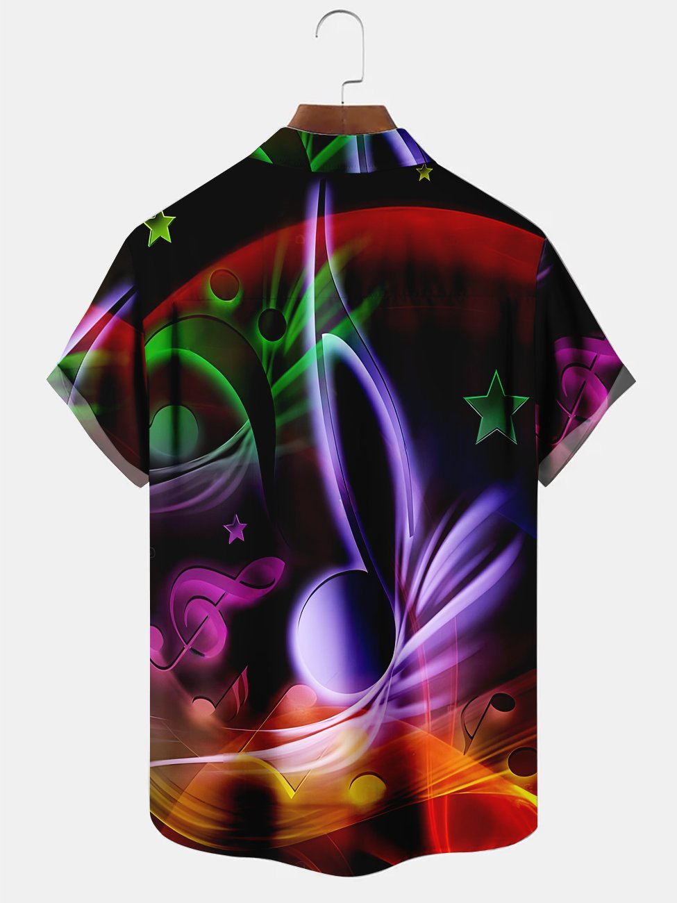 Alohadaddy Abstract Music Note Printed Casual Plus Size Shirts