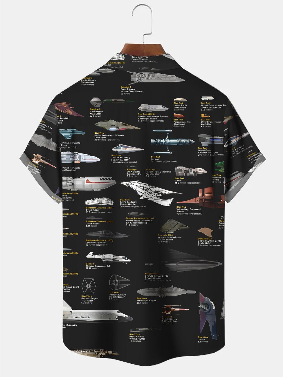 Alohadaddy Space Flight Printed Casual Plus Size Shirts