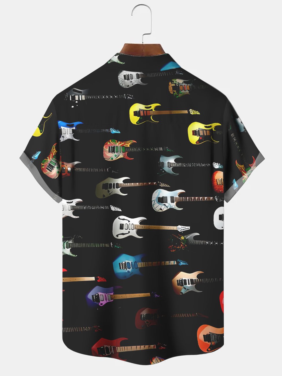 Camisetas casuales de talla grande con estampado de guitarra rock y música de Alohadaddy