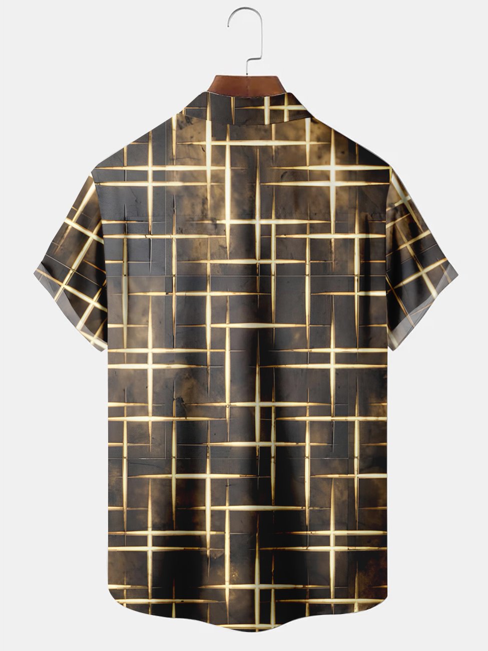 Alohadaddy Vintage Abstract Texture Printed Casual Plus Size Shirts