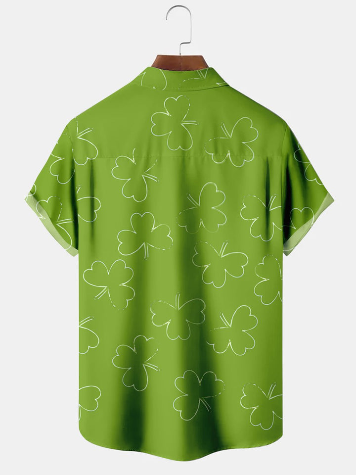Camisetas informales de talla grande con estampado de dibujos animados de tréboles del Día de San Patricio de Alohadaddy