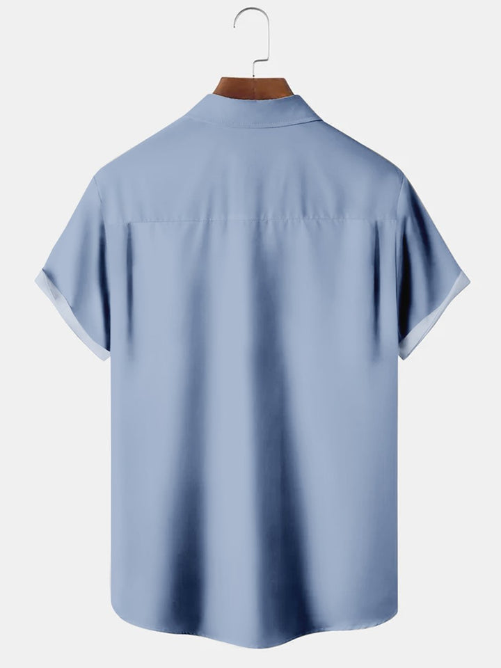 Camisas informales de talla grande con estampado navideño de Papá Noel de Alohadaddy