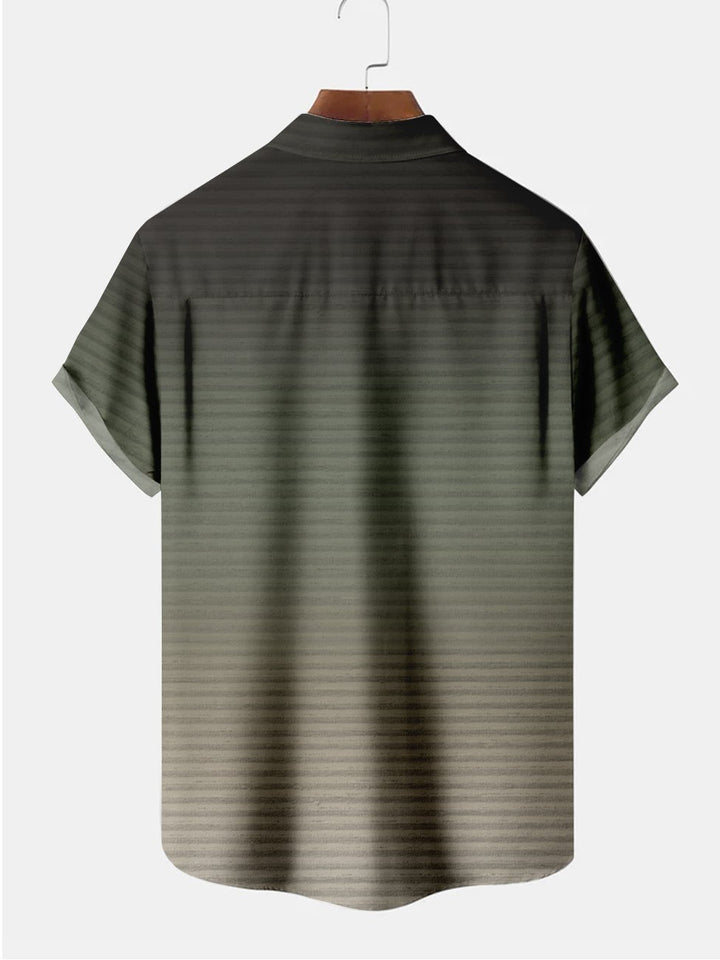 Alohadaddy Hawaii Vintage Ombre Palm Tree Printed Casual Plus Size Shirts