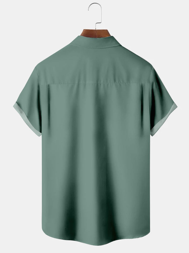 Alohadaddy Vintage Mid-century Abstract Geometric Bowling Printed Casual Plus Size Shirts