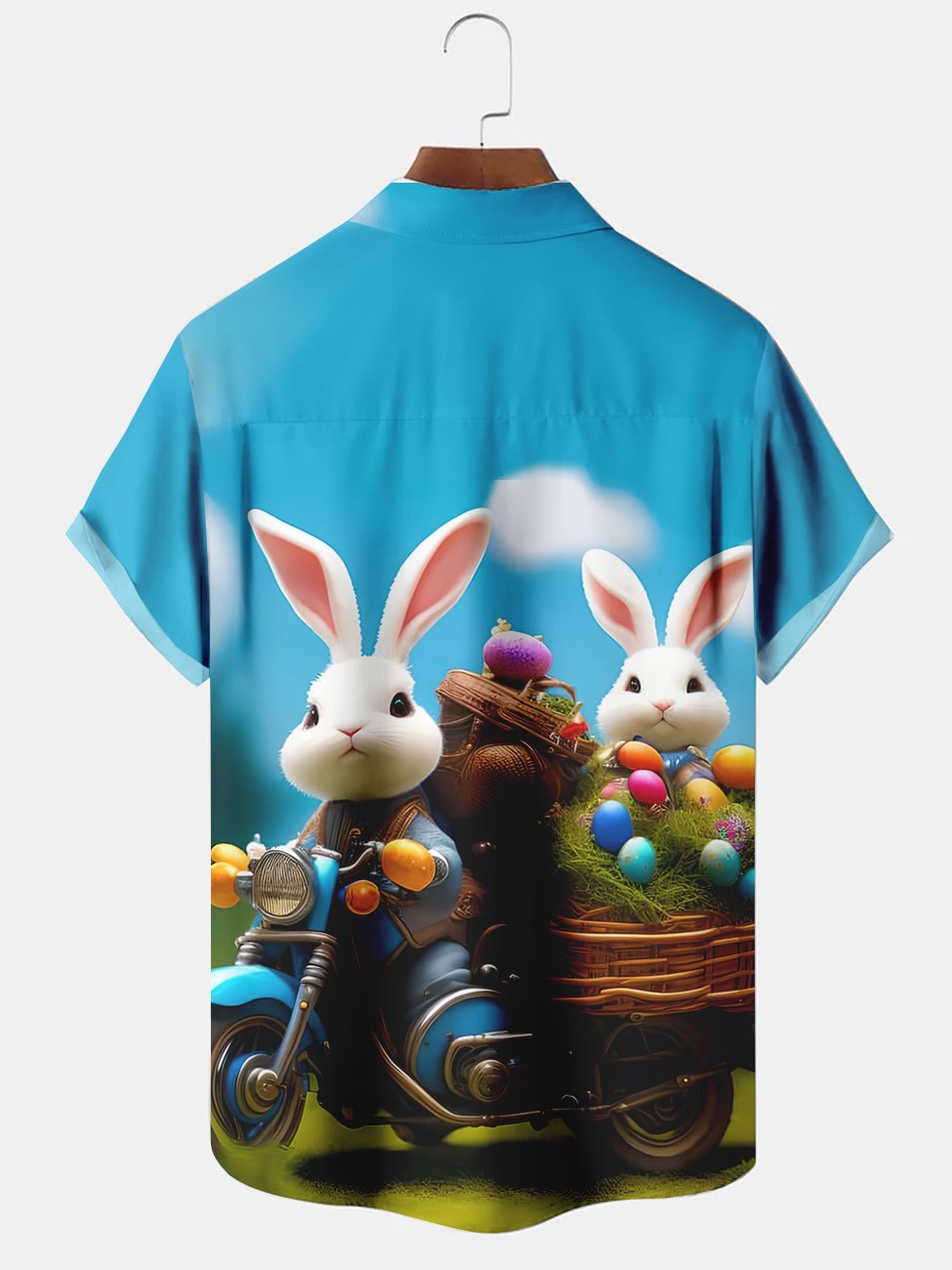 Alohadaddy Holiday Easter Rabit Printed Casual Plus Size Shirts