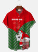 Alohadaddy Christmas Funny Santa Claus Printed Casual Plus Size Shirts