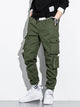 Men's casual multi-pocket loose large-size sports beamed feet cropped overalls trousers
