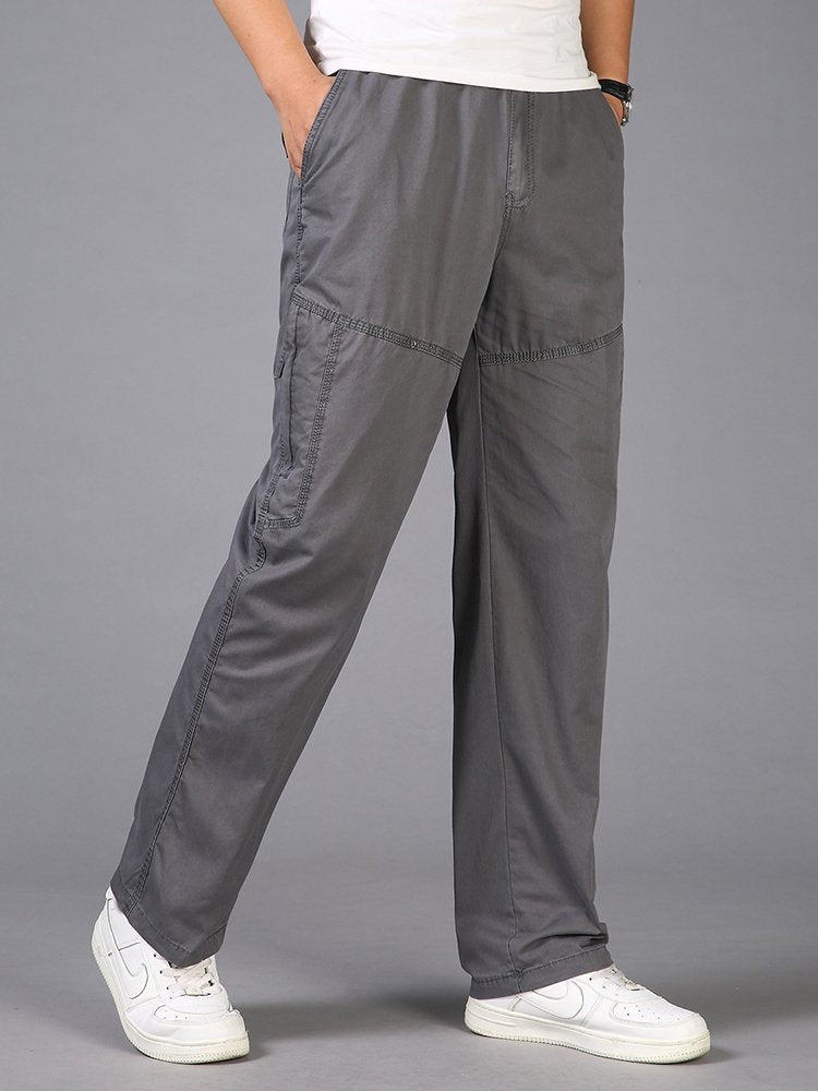 Pantalon décontracté ample à poches multiples pour homme Alohadaddy