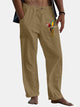 Alohadaddy Parrot Print Hawaiian Men's Breathable Loose Casual Solid Color Basic Plus Size Pants