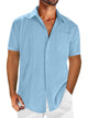Alohadaddy Cotton Basics Men's Breast Pocket Button Short Sleeve Shirt
