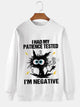 Alohadaddy Holiday Casual Fun Letter Crew Neck Sweatshirt Stretch Plus Size Pullover Sweatshirt