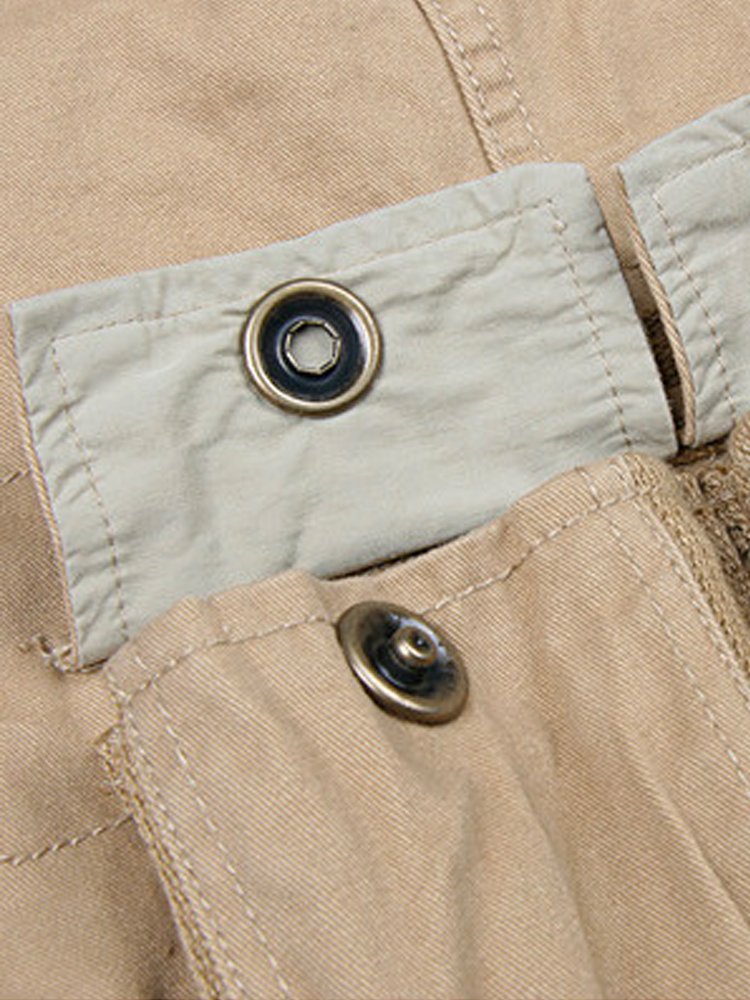 Pantalones cargo de algodón para hombre, holgados, con múltiples bolsillos, para uso informal, tallas grandes y altas, para senderismo