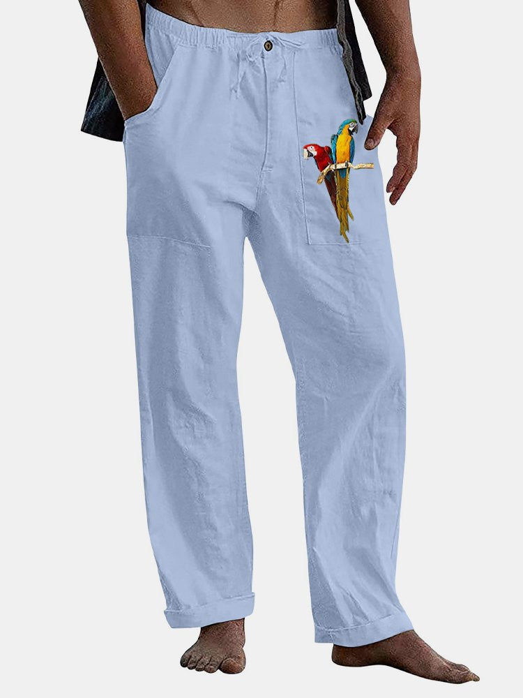 Alohadaddy Parrot Print Hawaiian Men&