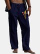 Alohadaddy Parrot Print Hawaiian Men's Breathable Loose Casual Solid Color Basic Plus Size Pants
