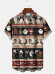 Alohadaddy Vintage Christmas Pattern Printed Casual Plus Size Shirts