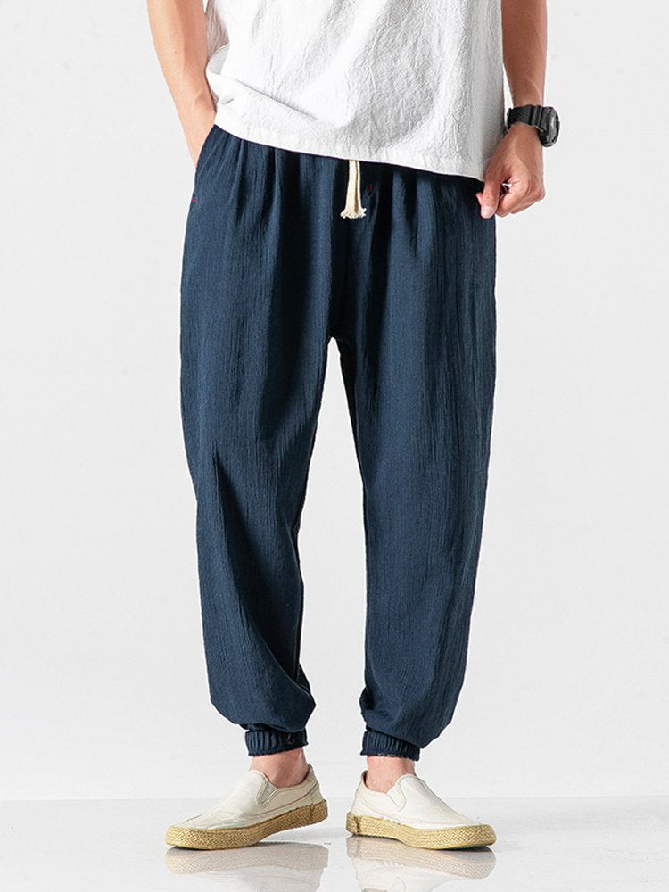 Linen Casual Trousers Men&