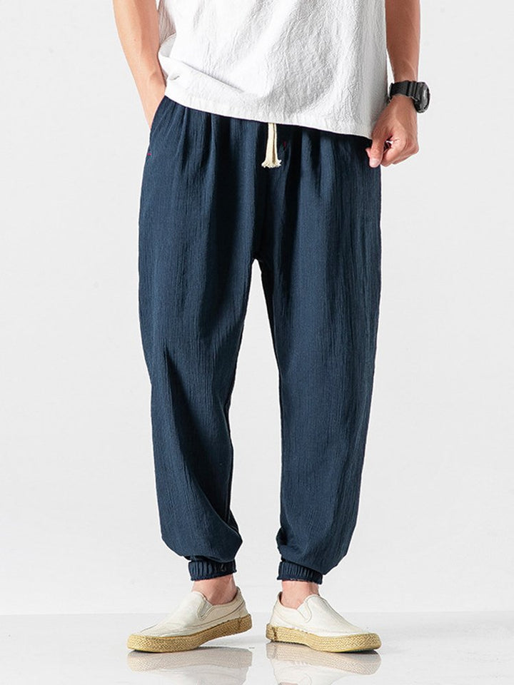 Linen Casual Trousers Men&