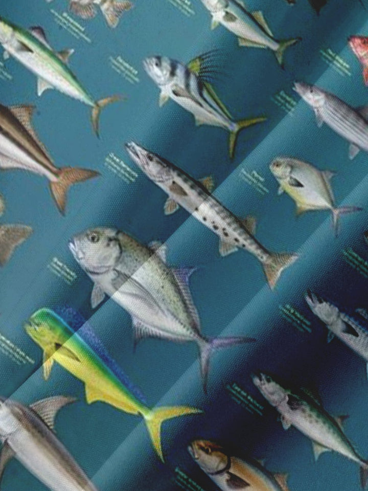 Alohadaddy Fish Printed Casual Plus Size Shirts