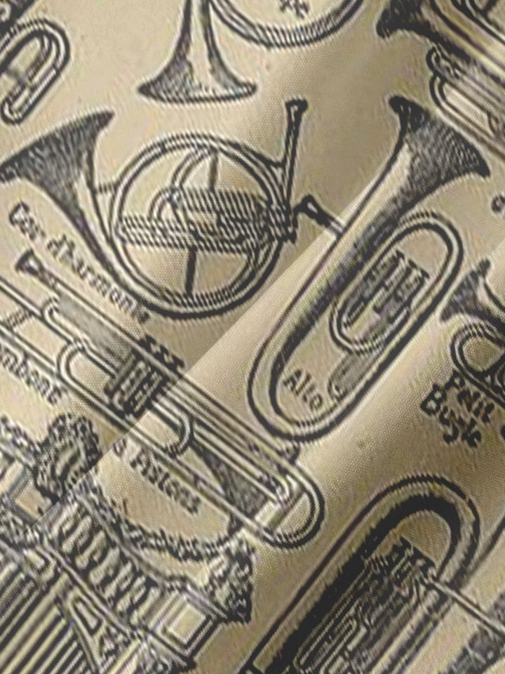 Alohadaddy Music Instument Printed Casual Plus Size Shirts
