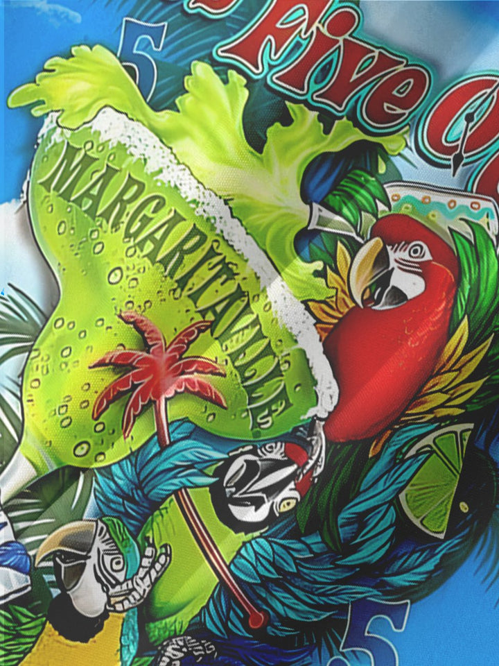 Alohadaddy Hawaii Parrot Printed Casual Plus Size Shirts
