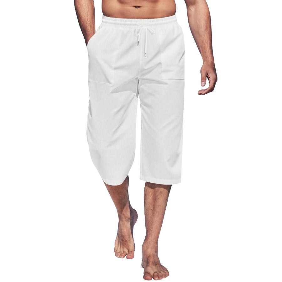 Alohadaddy Cotton linen plain men&
