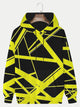 Alohadaddy Rock Abstract Lines Printed Casual Hoodie