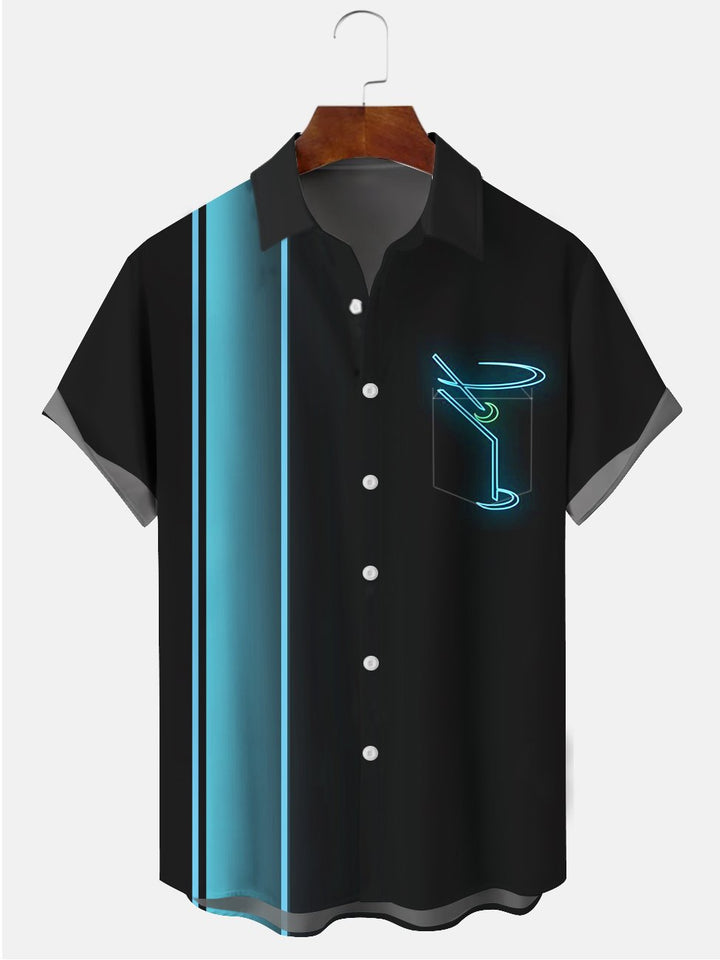 Alohadaddy Abstract Cocktail Printed Casual Plus Size Shirts