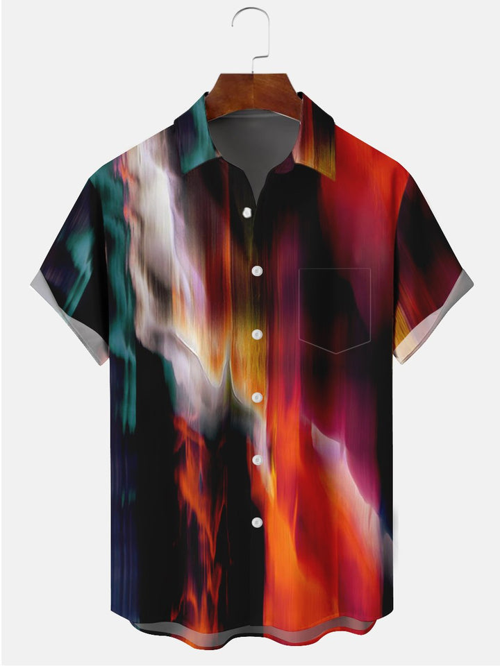 Camisas informales de talla grande con estampado abstracto de Alohadaddy