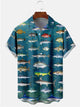 Alohadaddy Fish Printed Casual Plus Size Shirts