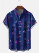 Alohadaddy Ship Pattern Casual Plus Size Shirts