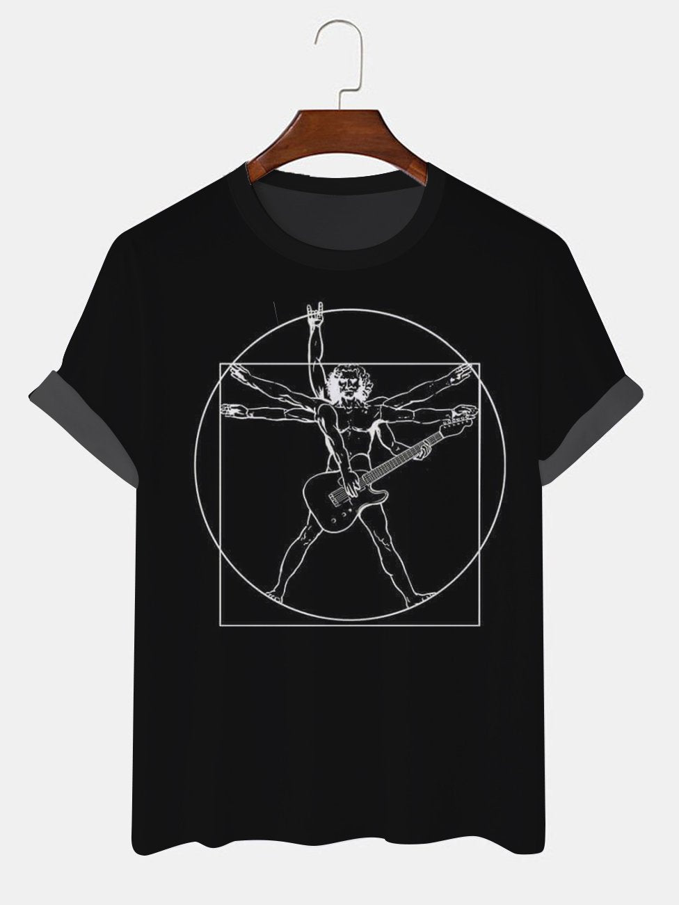 Camisetas casuales de manga corta con estampado de música rock de Alohadaddy