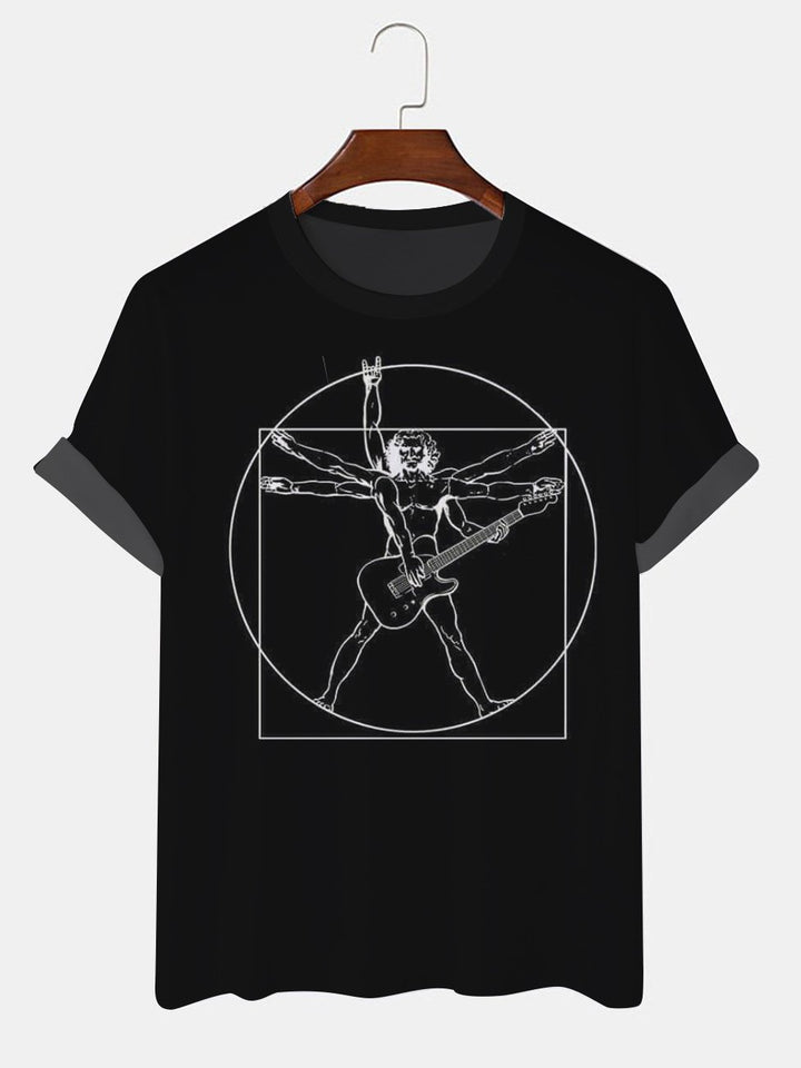Camisetas casuales de manga corta con estampado de música rock de Alohadaddy