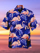 Alohadaddy Hawaii Flamingo Printed Casual Plus Size Shirts