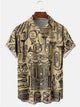 Alohadaddy Music Instument Printed Casual Plus Size Shirts