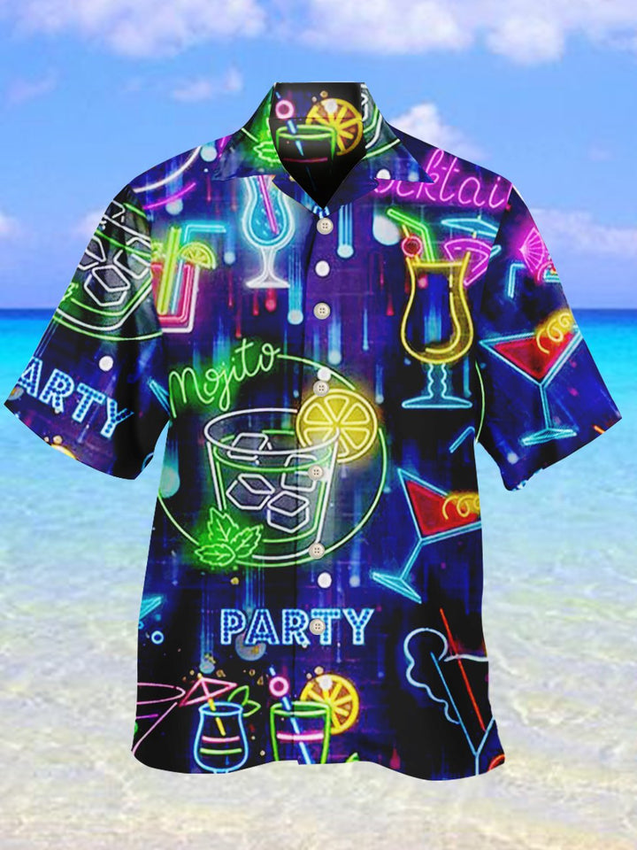 Alohadaddy Cocktail Printed Casual Plus Size Shirts