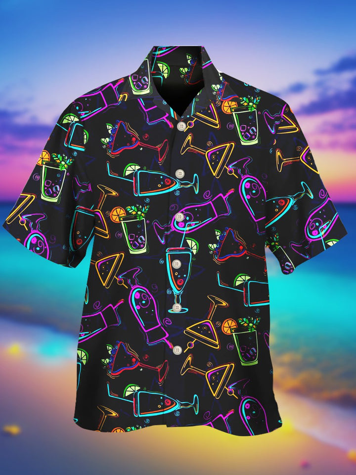 Alohadaddy Cocktail Printed Casual Plus Size Shirts
