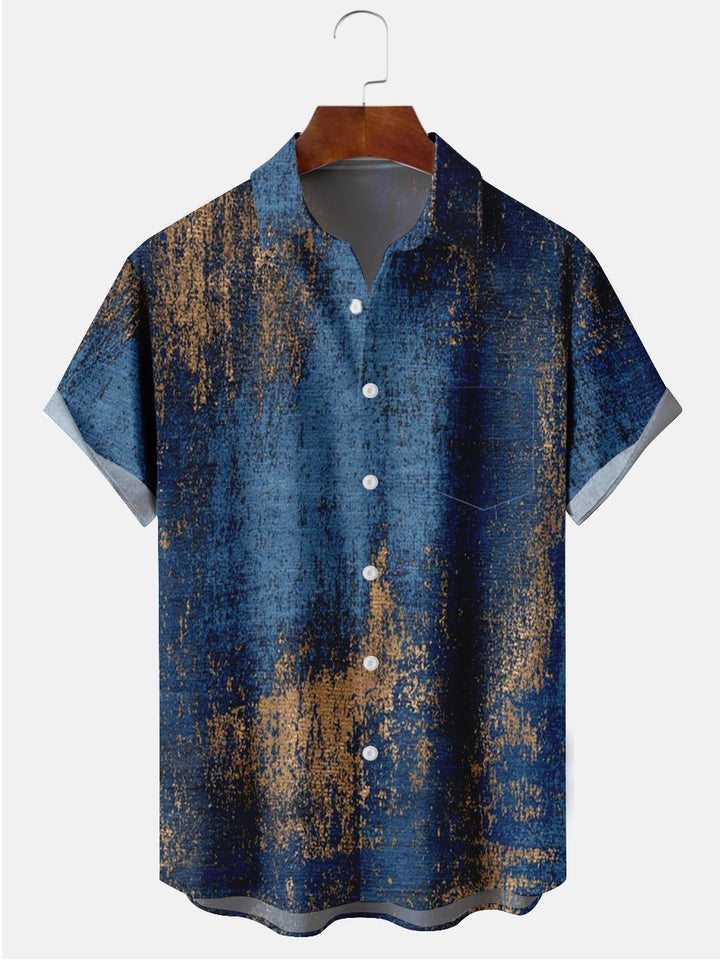 Alohadaddy Vintage Texture Printed Casual Plus Size Shirts