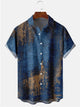 Alohadaddy Vintage Texture Printed Casual Plus Size Shirts