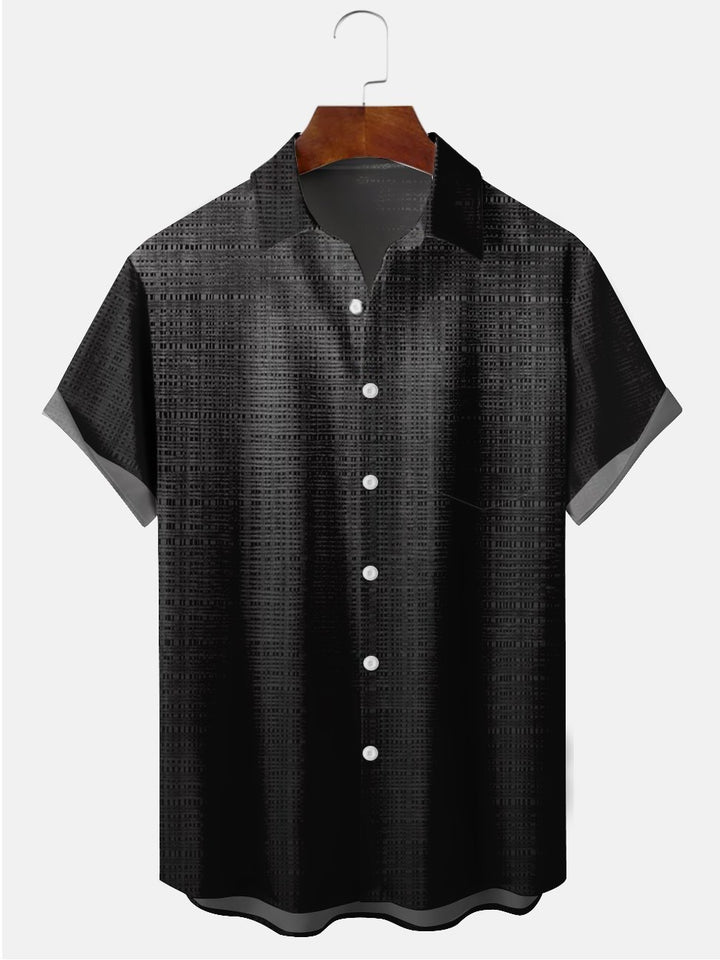 Camisas casuales de talla grande con estampado de textura ombré de Alohadaddy