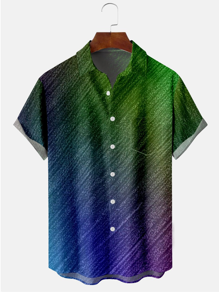 Alohadaddy Multicolor Ombre Texture Printed Casual Plus Size Shirts