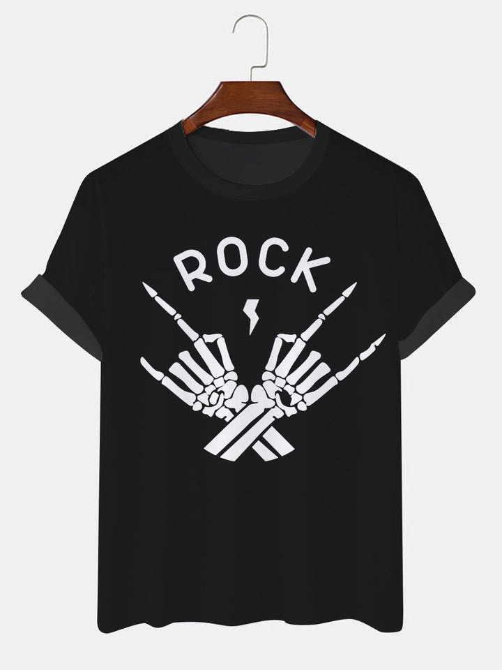 Alohadaddy Rock Band Printed Casual Short Sleeve T-Shirts
