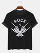 Alohadaddy Rock Band Printed Casual Short Sleeve T-Shirts