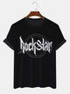 Alohadaddy Rock Star Printed Casual Short Sleeve T-Shirts