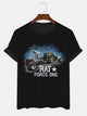 Camisetas casuales de manga corta con estampado de coches antiguos de Alohadaddy