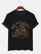 Alohadaddy Vintage Motorcycle Skull Printed Casual Short Sleeve T-Shirts