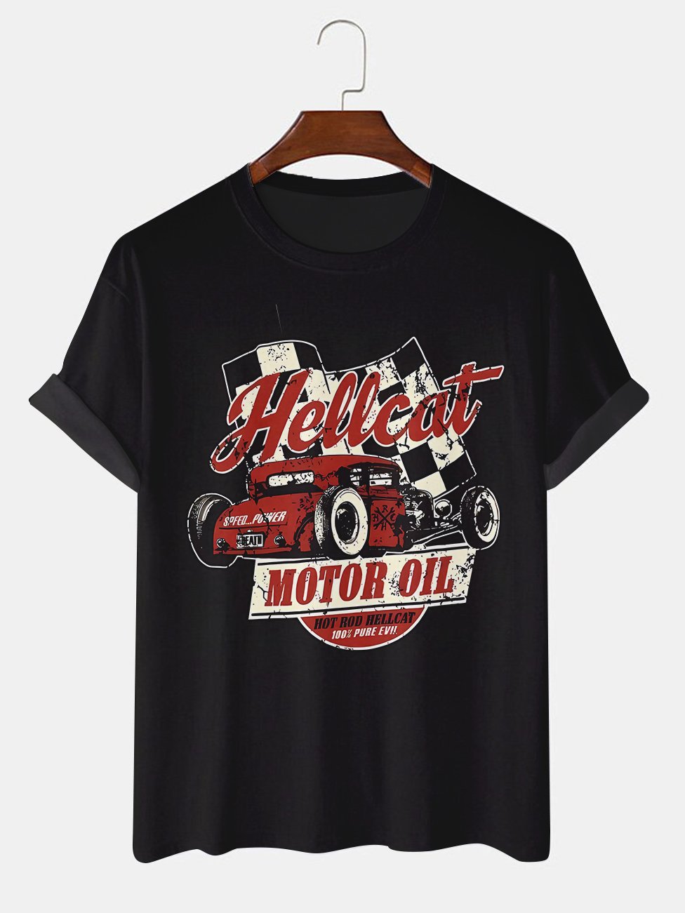 Alohadaddy Vintage Race Car Printed Casual Short Sleeve T-Shirts