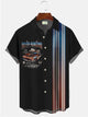 Alohadaddy Vintage Car Printed Bowling Casual Plus Size Shirts