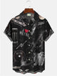 Alohadaddy Rock Music Instrument Printed Casual Plus Size Shirts